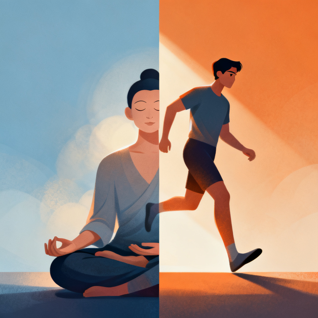 Person choosing acceptance or change