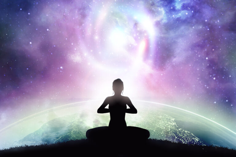 Person reflecting in calm space, symbolizing spirituality and acceptance