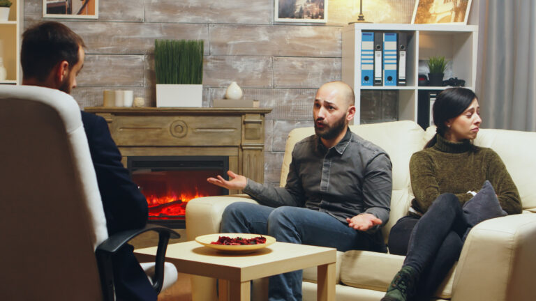 Therapy helps retired couples rebuild trust & closeness.