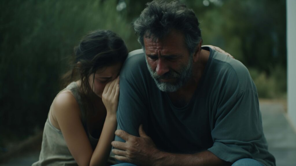 Person adjusting to daily life changes after the loss of a life partner at home.