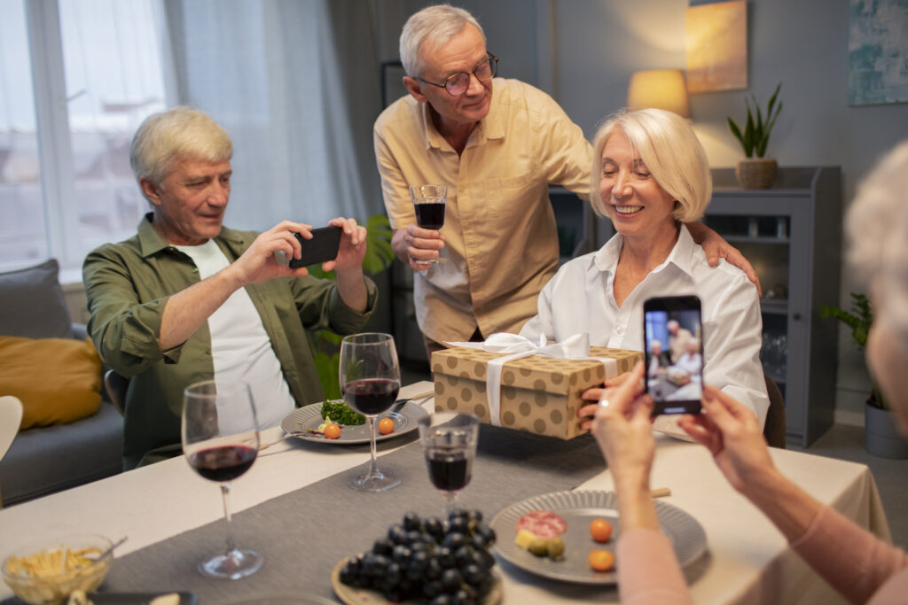 Senior citizens participating in a social activity and enjoying meaningful interactions for healthy ageing.