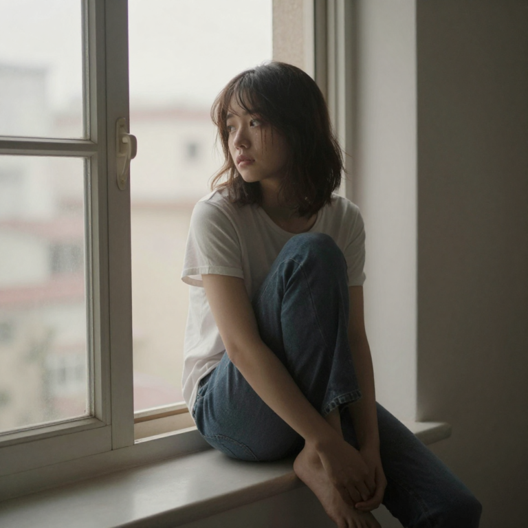 Person sitting alone in deep thought, feeling neglected and burdensome after the loss of a loved one while seeking emotional support and healing.
