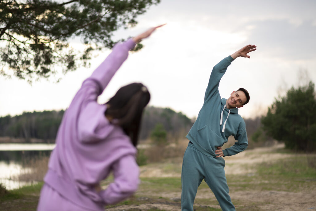 Person exercise outdoors to improve emotional well-being, reduce stress, and support brain health through regular physical activity.