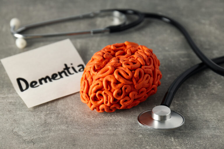 Illustration comparing Frontotemporal Dementia and Vascular Dementia, highlighting differences in symptoms, brain changes, and care.