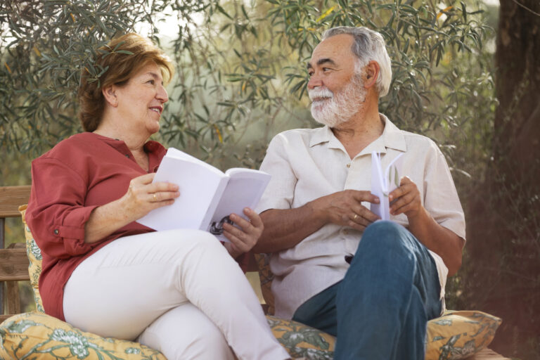 Older adults enjoying meaningful connections and a fulfilling life satisfaction