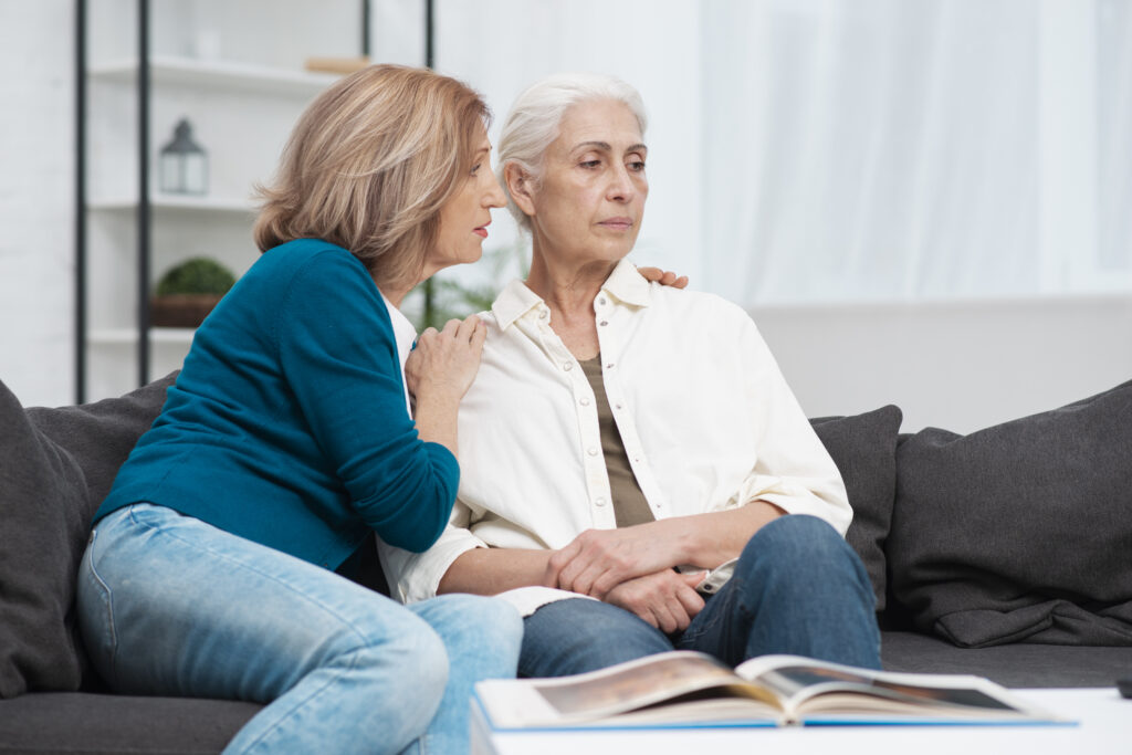 An elderly person practicing mindfulness to cope with emotional and psychological challenges of old age.