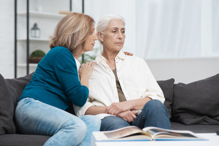 An elderly person practicing mindfulness to cope with emotional and psychological challenges of old age.