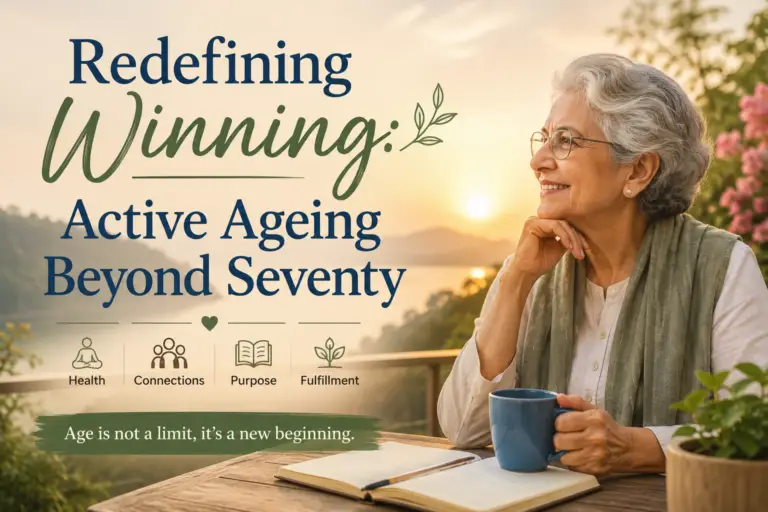 Senior couple embracing active ageing and a meaningful lifestyle together beyond seventy.