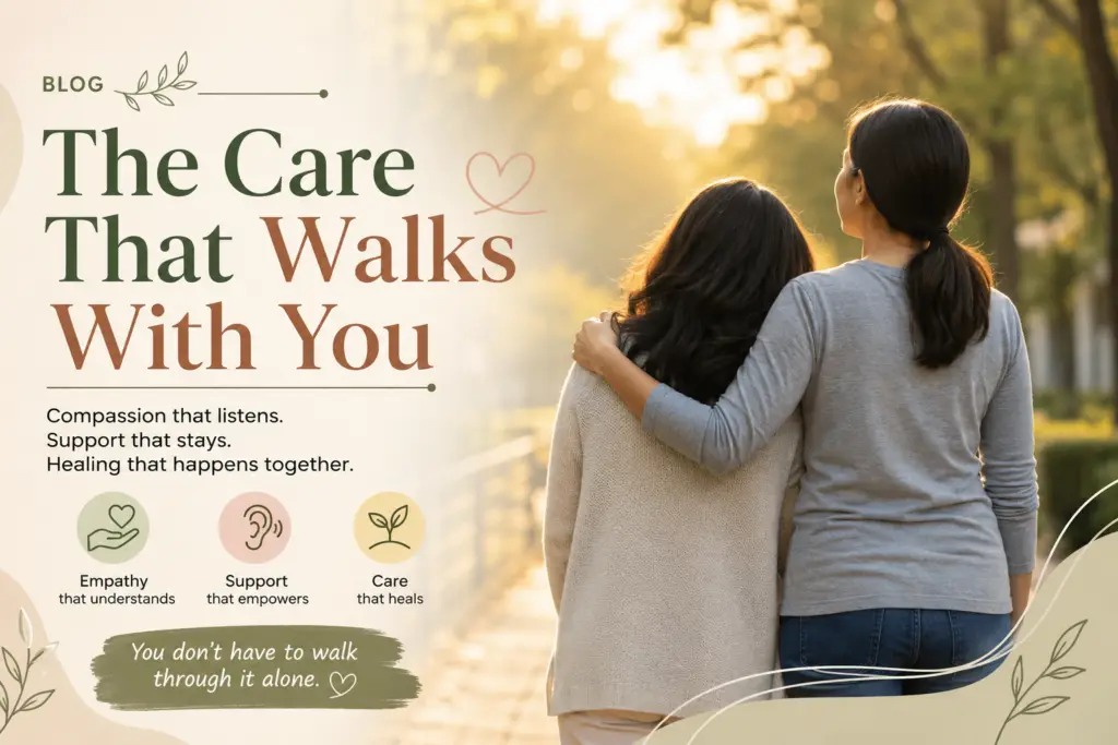 Compassionate care and emotional support guiding a person through life’s challenges